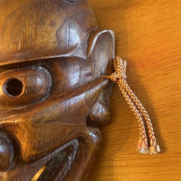 VTG Authentic Japanese Noh Demon Mask "Hannya" - Hand-carved Wood From Japan - Picture 14 of 15